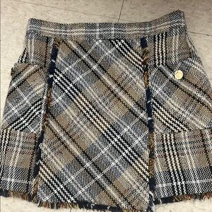 Zara Gray Black Mini Pencil Skirt